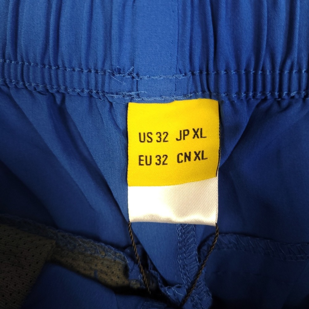 Athletic Travel Pants Men 32x30 Blue Stretch Drawstring Zip Pocket High Rise NWT - Picture 11 of 15